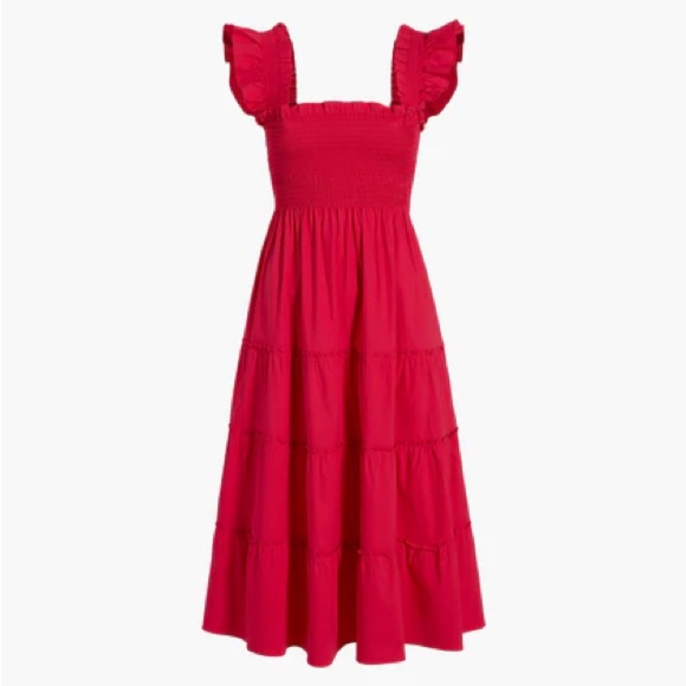 Hill House Home Ellie Nap Dress - Size XL Raspberry Red Poplin